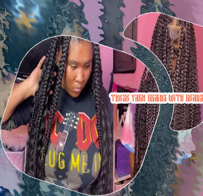 Knotless braids with wool