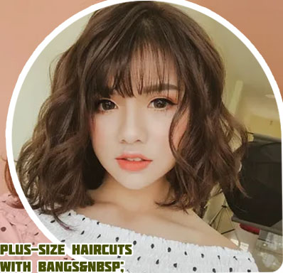 Korean short curly hair with bangs