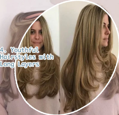 Layered long hair after 60