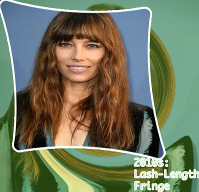 Long fringe haircut female