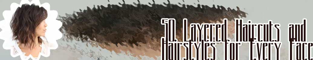 Medium length wavy layered hair